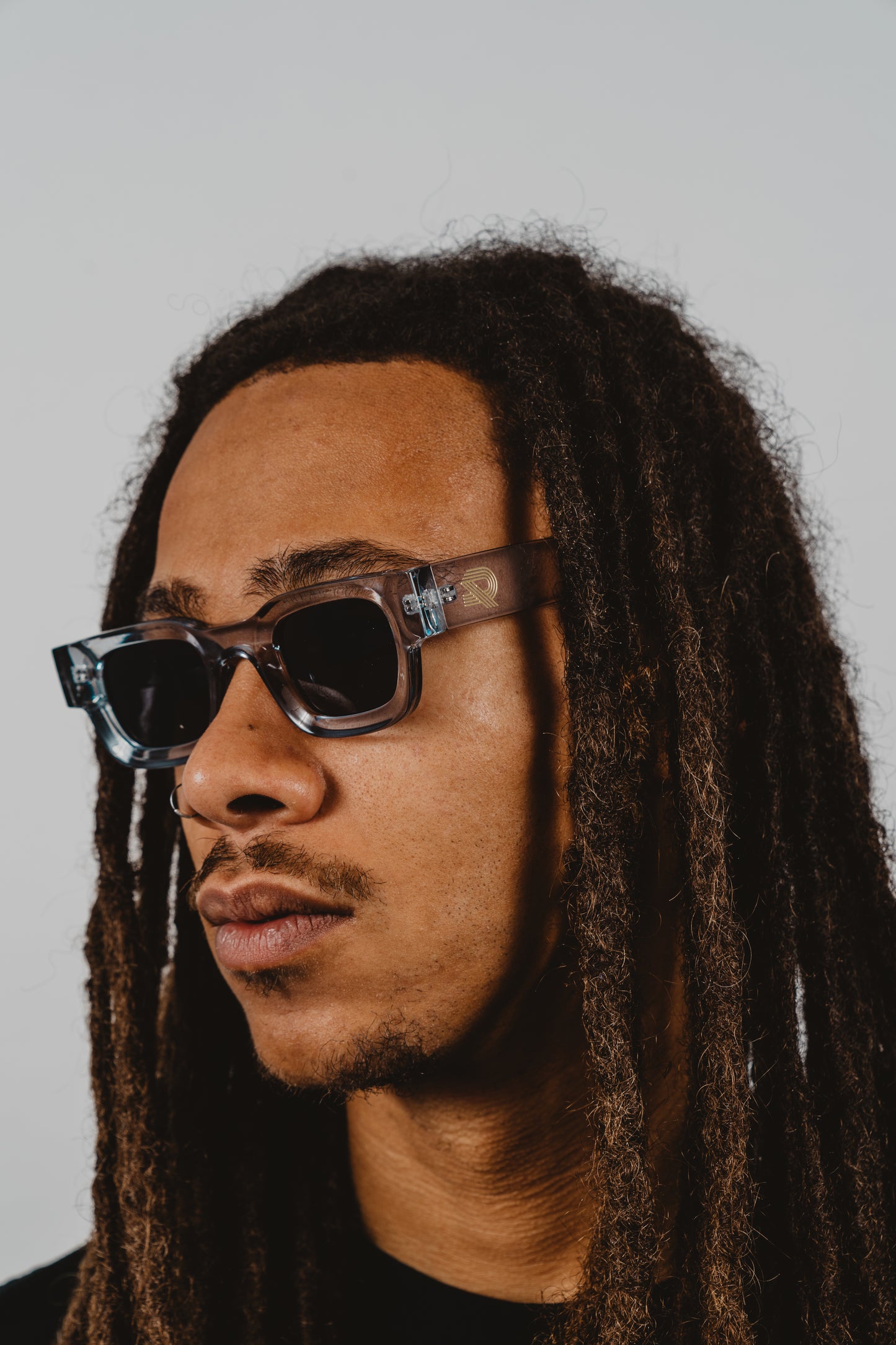 Daily Sunnies - Glossy Clear/Black Lens