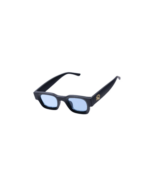 Daily Sunnies - Matte Black/Blue Lens